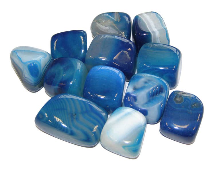 Blue Banded Agate Tumblestone