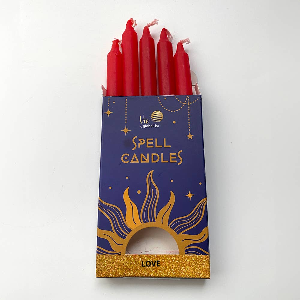 Spell Candles, Handmade & Unscented, Pack of 5