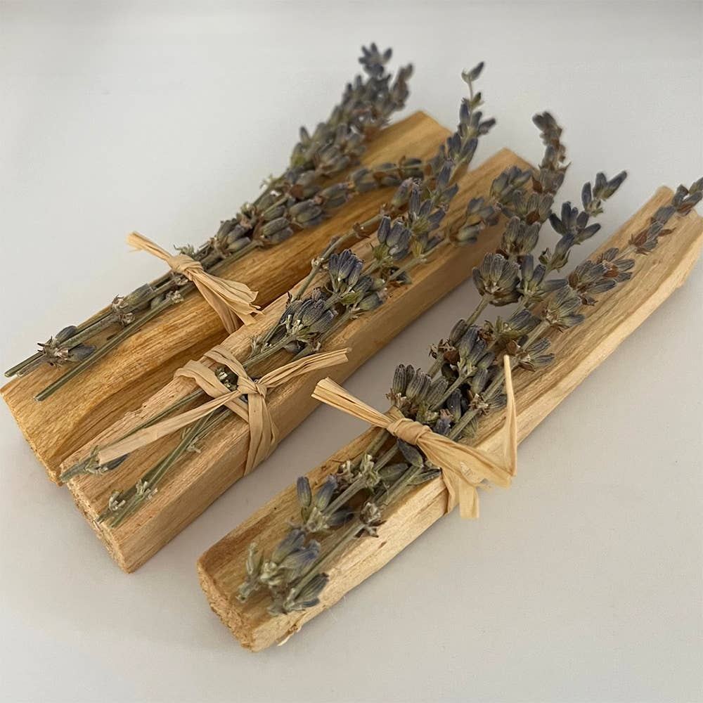 Palo Santo Stick with Lavender 4"