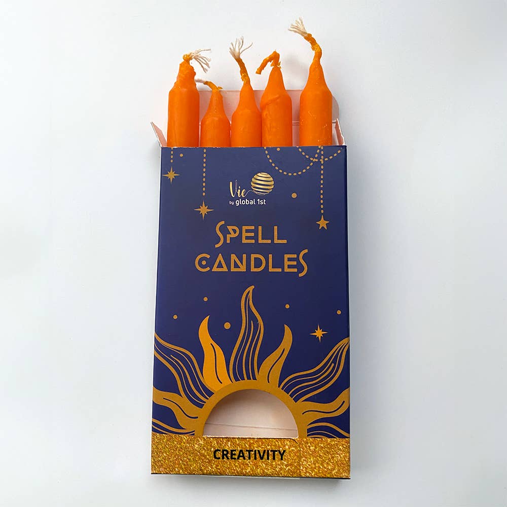 Spell Candles, Handmade & Unscented, Pack of 5