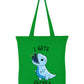 I Hate People Dinosaur Green Tote Bag