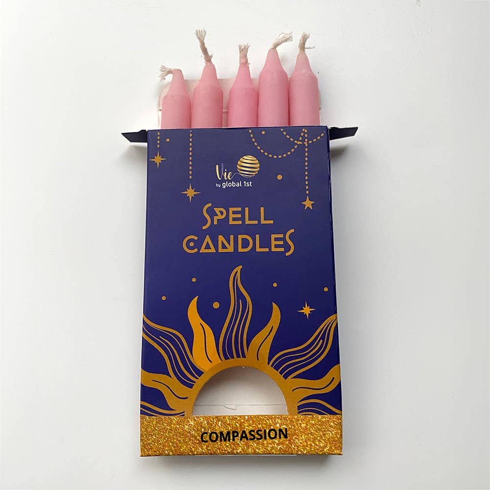 Spell Candles, Handmade & Unscented, Pack of 5